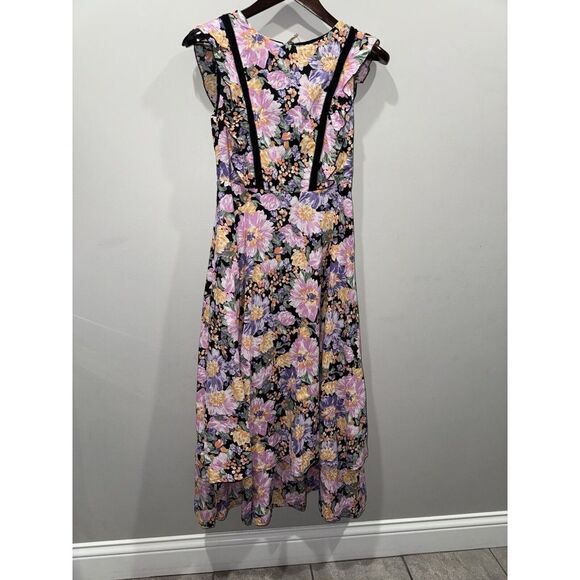 PETAL & PUP NwT Women's Delvita Dress Sz 4 Layered Maxi Lattice Lace‎ Trim - Picture 7 of 13